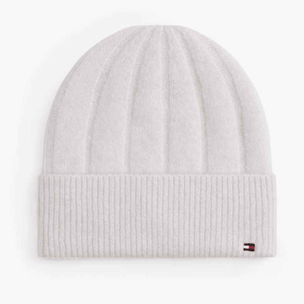 Womens Tommy Hilfiger Flag Fluffy Beanie Hat