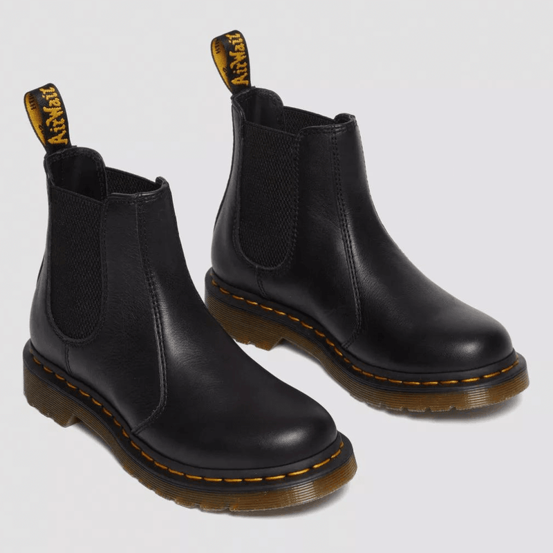 Womens Dr Martens 2976 Virginia Leather Black Chelsea Boots - Black