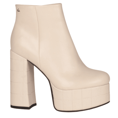 Womens Una Healy Girl Crush Cream Stitch High Platform Boots - Cream Stitch