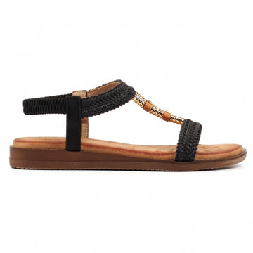 Womens Lunar JLH502 Portofino Sandals - Black
