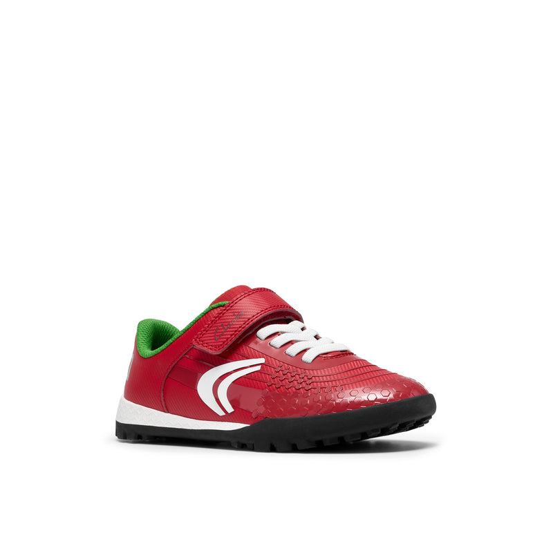 Boys Clarks CICA Goal Kid Football Shoes - Red