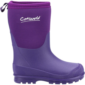 Kids Cotswold Hilly Neoprene Wellingtons - Purple