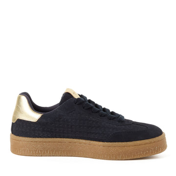 Womens Tamaris 23723 Laced Trainers - Navy Comb