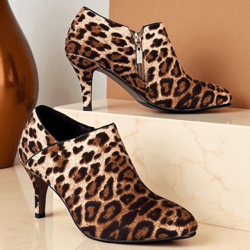 Womens Kate Appleby Narbeth Leopard Print Heeled Shoe Boots - Jaguar