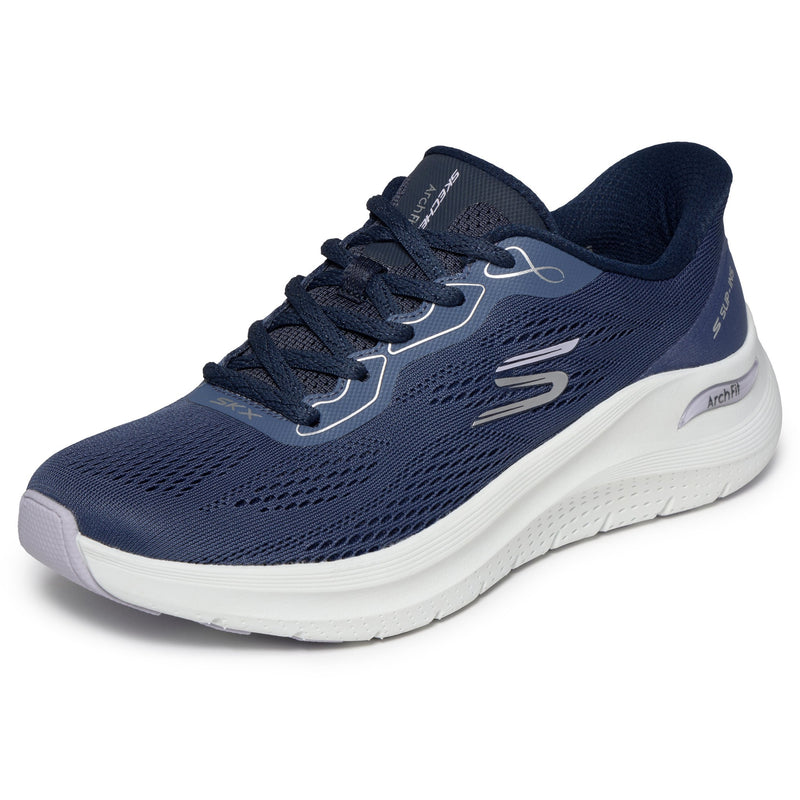 Womens Skechers 150338 Navy & White Slip-In Arch Fit 2.0 Trainer - Navy