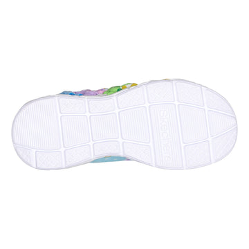 Little Kids Girls Skechers S-Lights - Hugs N Snugs Blue Care Bears Trainers - Blue