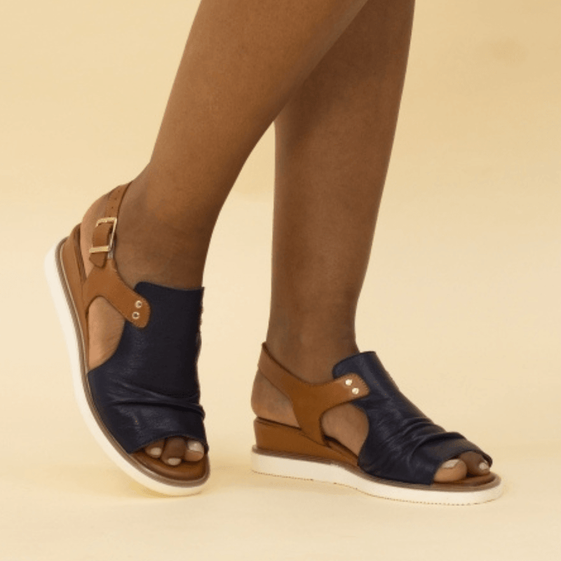 Womens Lunar Steffi Cut Out Sandals - Navy