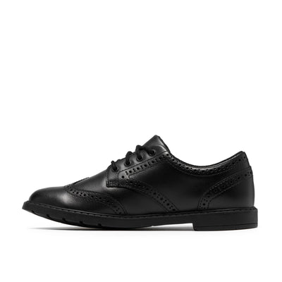 Girls Clarks Scala Style Older Black School Shoes - Black