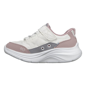 Toddler Girls Skechers Comfy Sprints - Cozy Fit White / Lavender Slip-Ins Trainers - White / Lavender