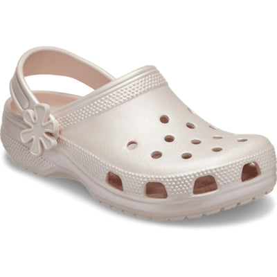 Junior Crocs Quartz Classic Pearl Shine Clogs - Quartz