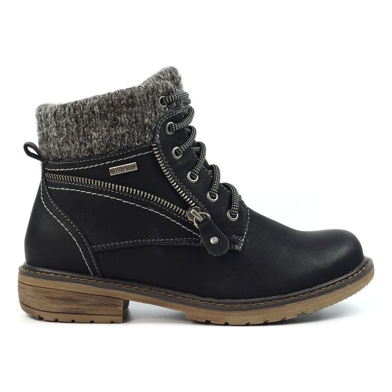 Womens Lunar Benson III Black Waterproof Ankle Boots - Black