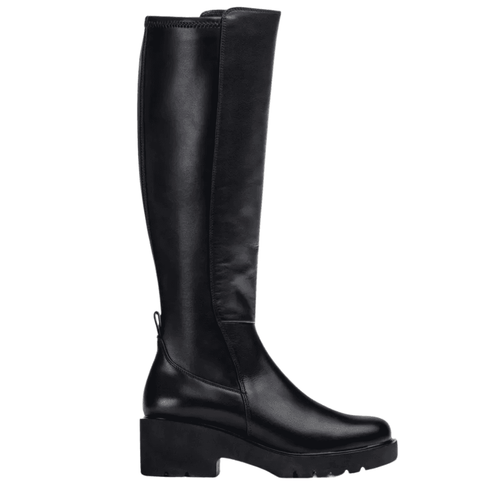 Womens Unisa Jabilo Leather Knee High Boots - Black