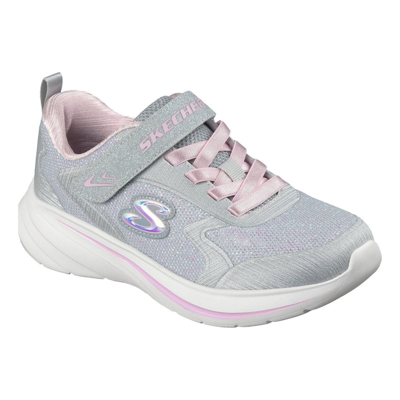 Little Kids Girls Skechers 303557L Wave 92 Trainers - Light Grey