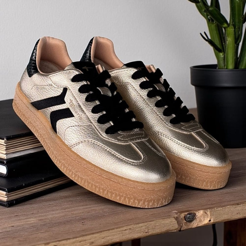 Womens Tamaris 23723 Gumsole Trainers - Light Gold Combi - Light Gold