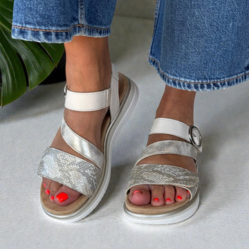 Womens Remonte D1J64 Metallic Sandal - Metallic