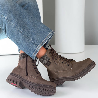 Womens Rieker Y7621 Brown Boots - Brown