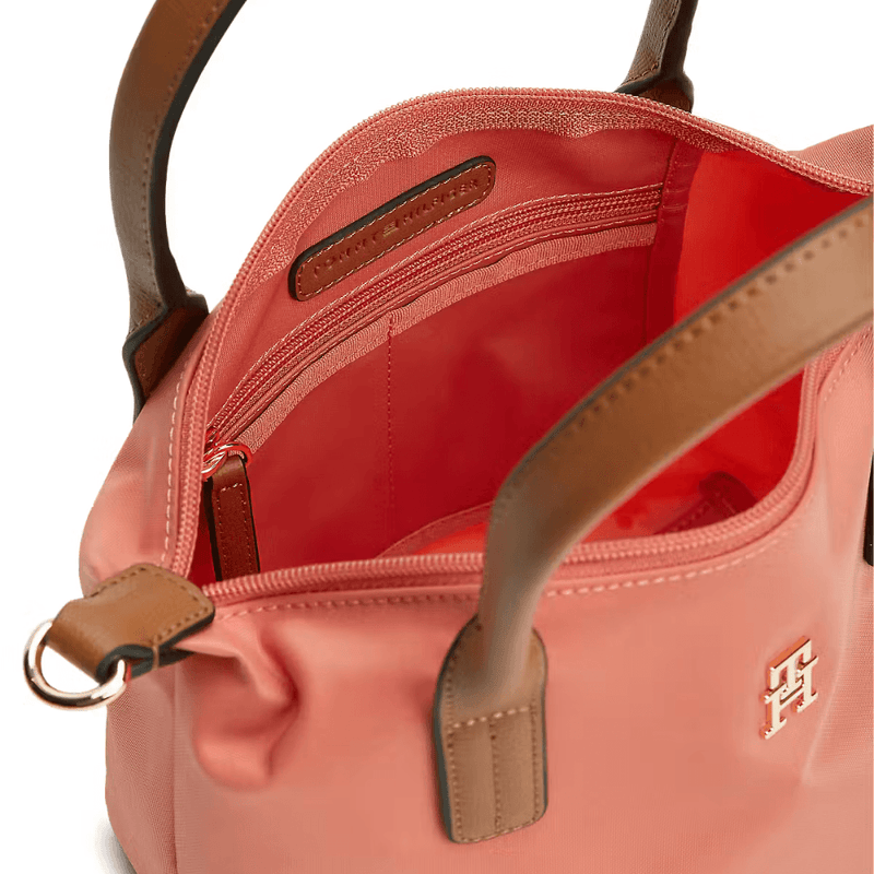 Womens Tommy Hilfiger Monogram Mini Tote Bag - Coral Clay
