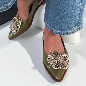 Womens AW26 Nemonic 2497 Renata Khaki Sling Pumps - Khaki