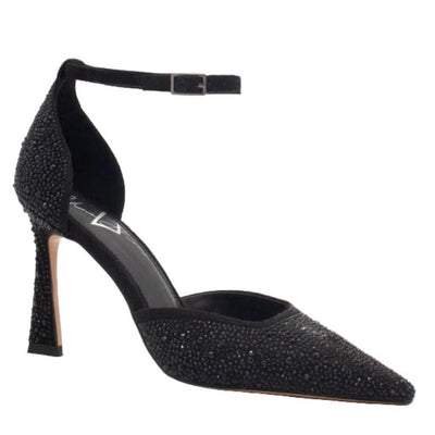 Womens Una Healy Broke MY Heart Pointed Toe Shoe - Vinyl Spark - Vinyl Spark Black