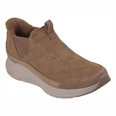 Womens Skechers 168173 Cozy Fit Dash Contour Foam Slip-Ins Ankle Boots - Chestnut