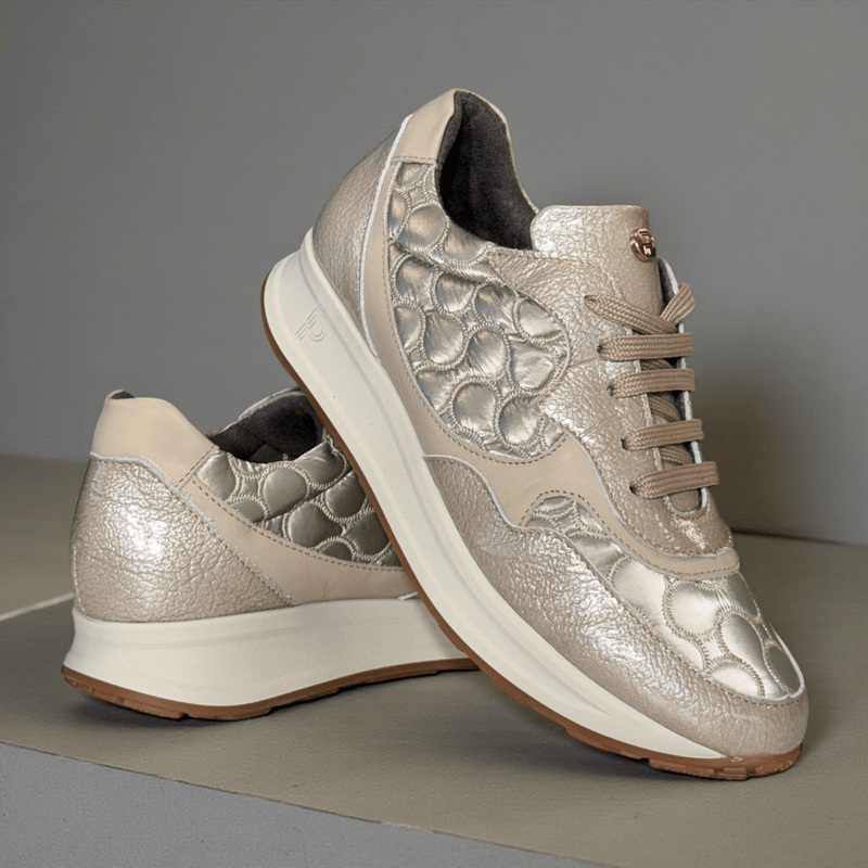 Womens Pitillos 10905 Quilted Trainers - Piedra