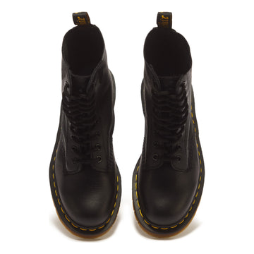 Womens Dr. Martens 1490 Virginia Black Leather Mid Boots - Black