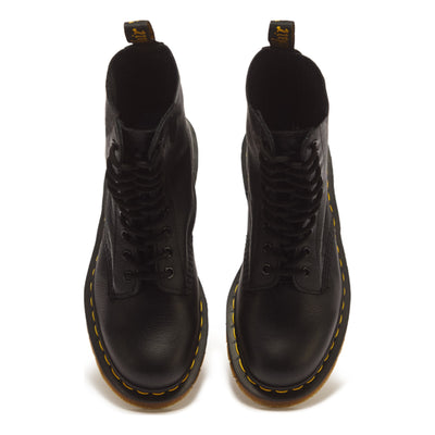 Womens Dr. Martens 1490 Virginia Black Leather Mid Boots - Black