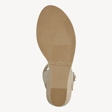 Womens Tamaris 28300 Gold Wedge Sandals - Gold