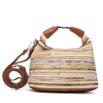 Womens Refresh 183393 Beige Multi Raffia Handbag - Beige Gold