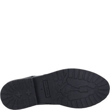 Girls Hush Puppies Verity Black Patent Senior School Shoes - Black Patent