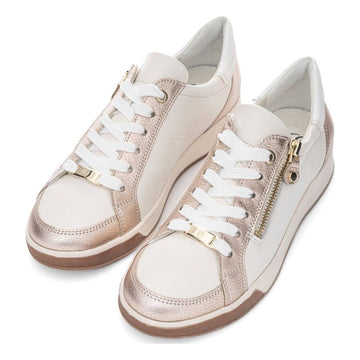 Womens Ara 12-34432 Sand Cream Gum Sole Trainers - Sand Cream