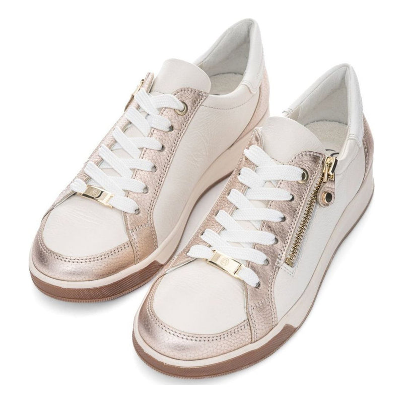 Womens Ara 12-34432 Sand Cream Gum Sole Trainers - Sand Cream