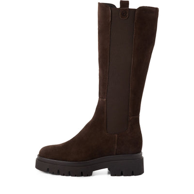 Womens Tamaris 25608 Long Boots - Mocca Suede