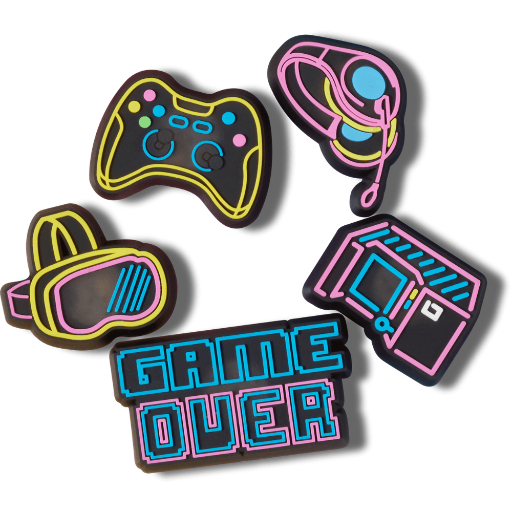 Crocs Jibbitz Charm 5 Pack - Light Up Neon Gamer