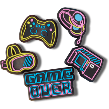 Crocs Jibbitz Charm 5 Pack - Light Up Neon Gamer - Multi