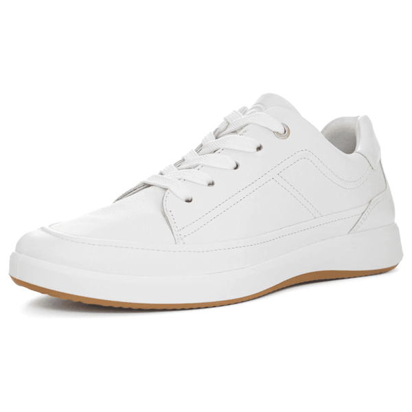 Womens Ara Roma White Side Zip Trainers - White