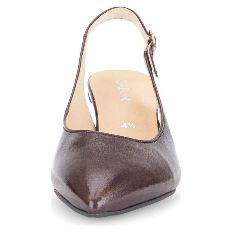 Womens Gabor 3018 Dark Brown Slingback Heels - Dark Brown