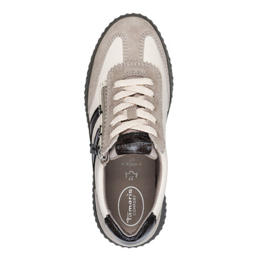 Womens Tamaris 83729 Side Zip Trainers - Lt Grey