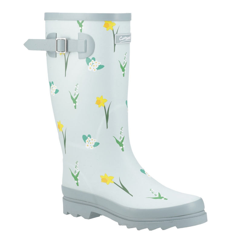Womens Cotswold Wildflower Tall Wellingtons - Mint
