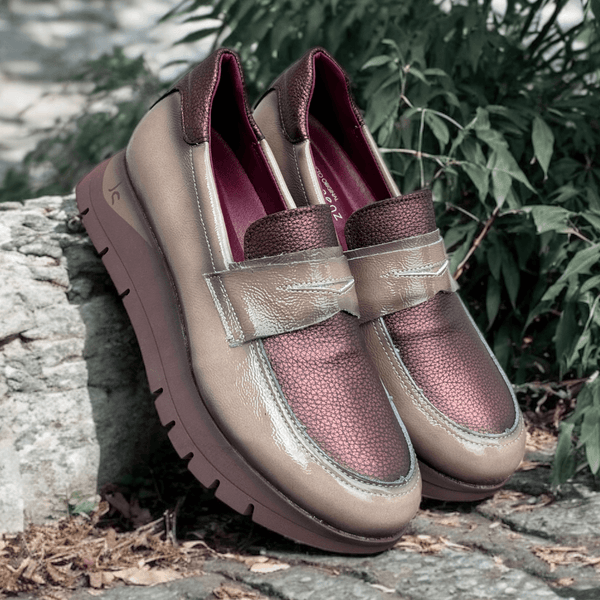 Womens Jose Saenz 2270 Platform Sole Loafers - Taupe