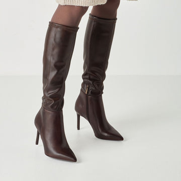 Womens Tamaris 25556 Long Boots - Mahogany