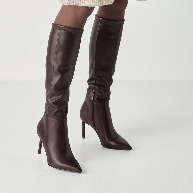 Womens Tamaris 25556 Long Boots - Mahogany