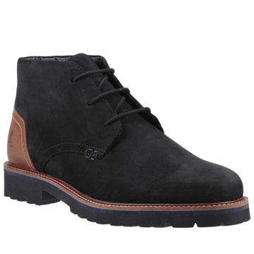 Mens Hush Puppies Moore Lace Up Chukka Boots - Black