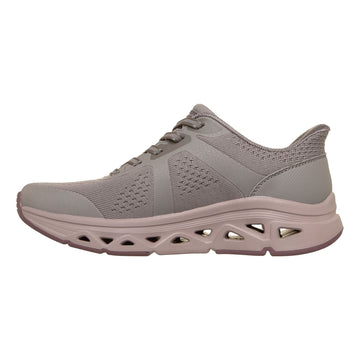 Womens Skechers 117863 Bobs Sport Arc Waves Remix - Get Grounded Dark Taupe Slip-Ins Trainers - Dark Taupe