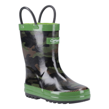 Kids Cotswold Puddle Waterproof Wellingtons - Camouflage