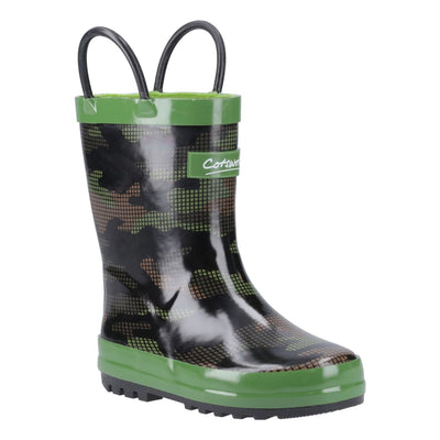 Kids Cotswold Puddle Waterproof Wellingtons - Camouflage