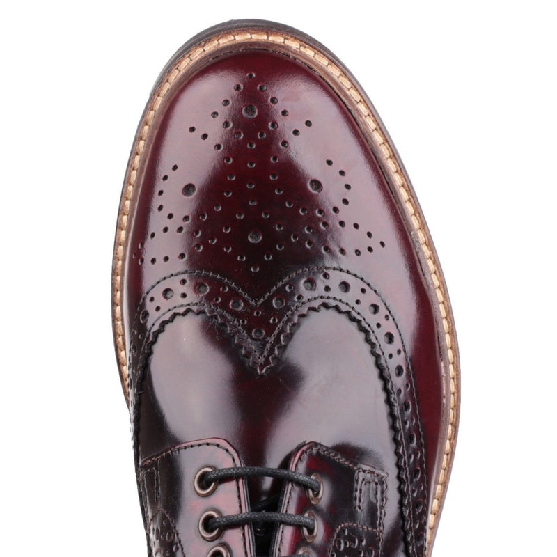 Mens Base London Woburn Formal Lace-up Shoes - Bordo
