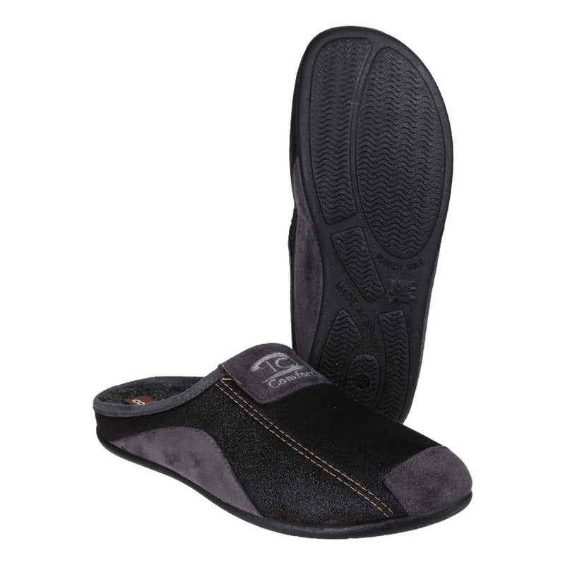 Mens Cotswold Westwell Slippers - Black