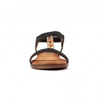 Womens Lunar JLH502 Portofino Sandals - Black