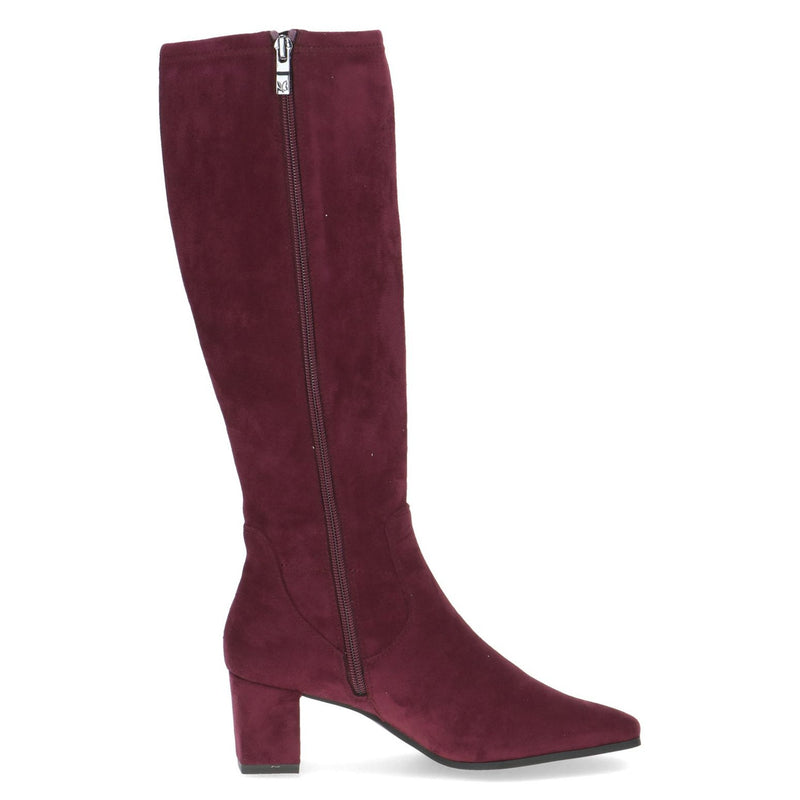 Womens Caprice 25547 Bordeaux Stretch Long Boots - Bordeaux Stretch